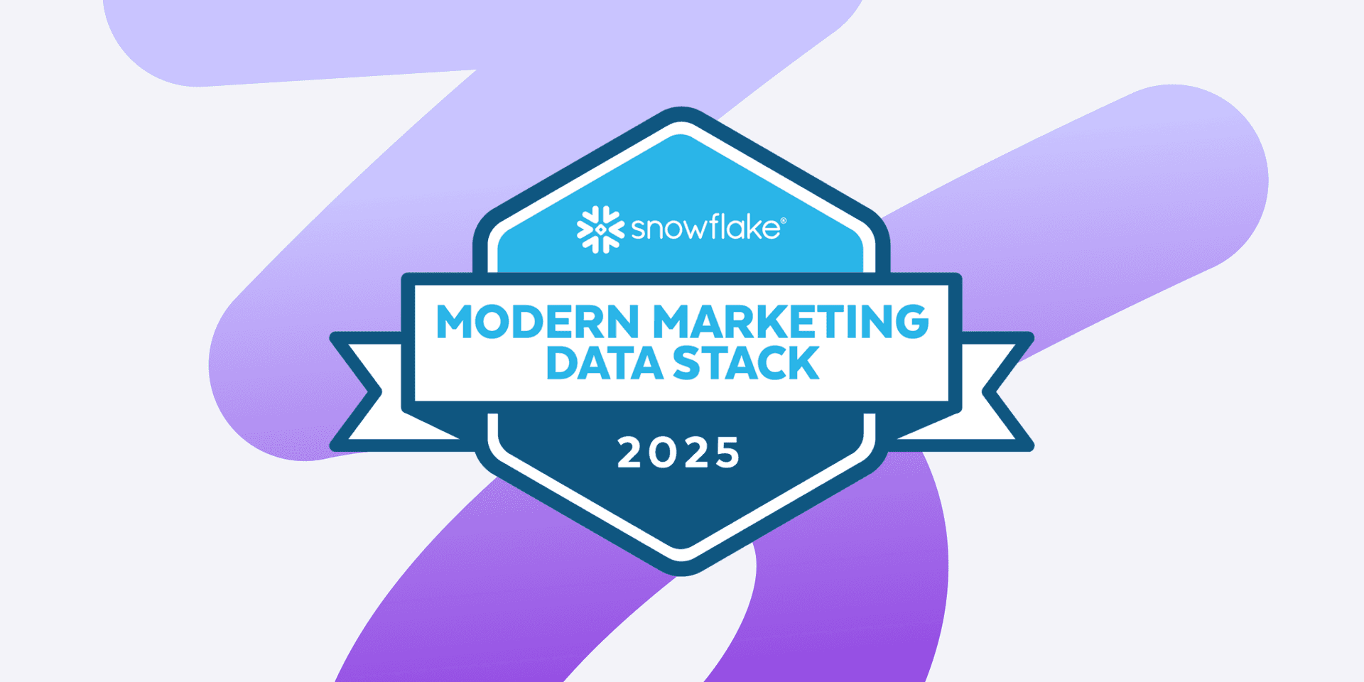 a snowflake logo that says modern marketing data stack 2025