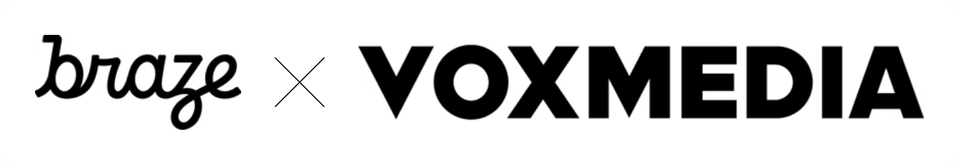 a black and white logo for braze x voxmedia