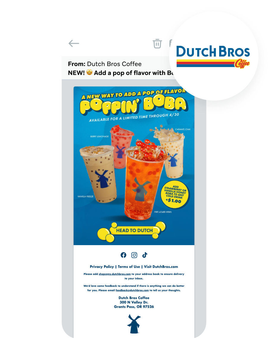 Dutch Bros Increases Customer Loyalty and Revenue with Personalized, Cross-Channel Campaigns at Scale