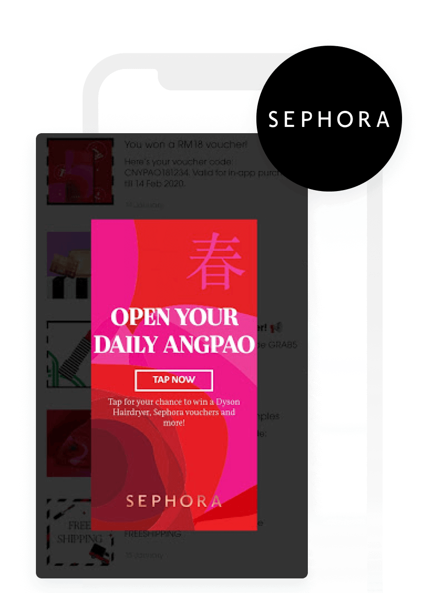 Sephora SEA Used In-App Message Gamification to Increase Purchases by 132%