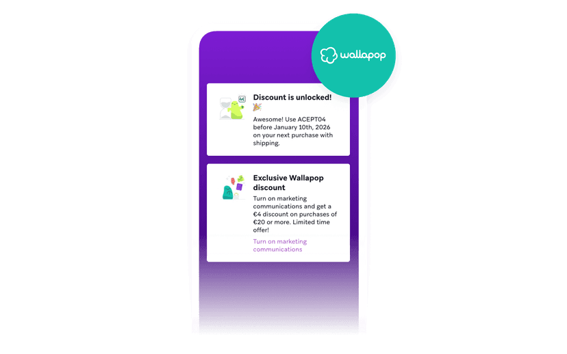 A Wallapop app screen on a smartphone displaying two discount offers.