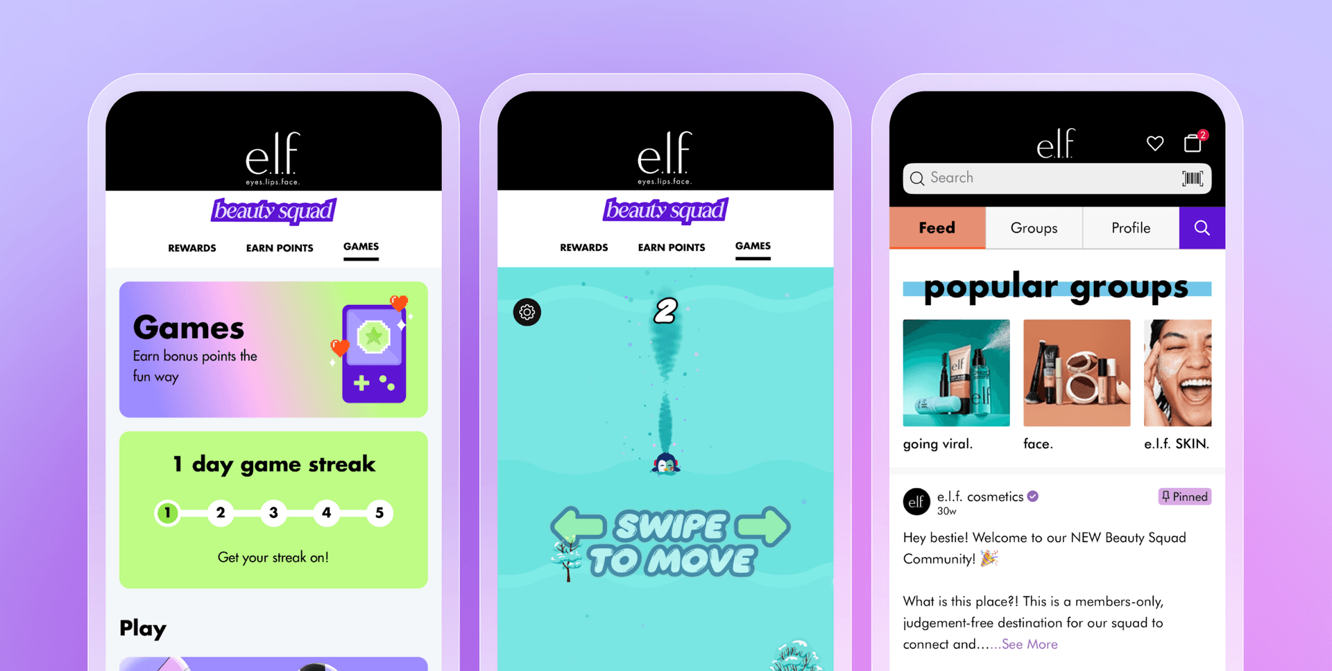 a screenshot of the elf beauty squad website