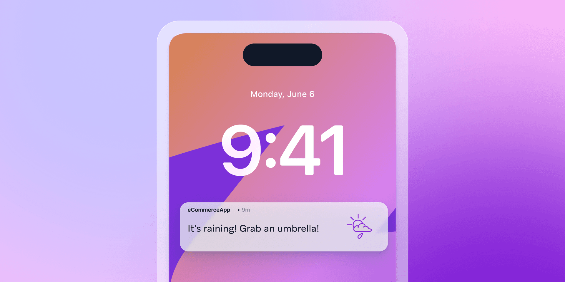 a phone displays the time as 9:41 on monday june 6th