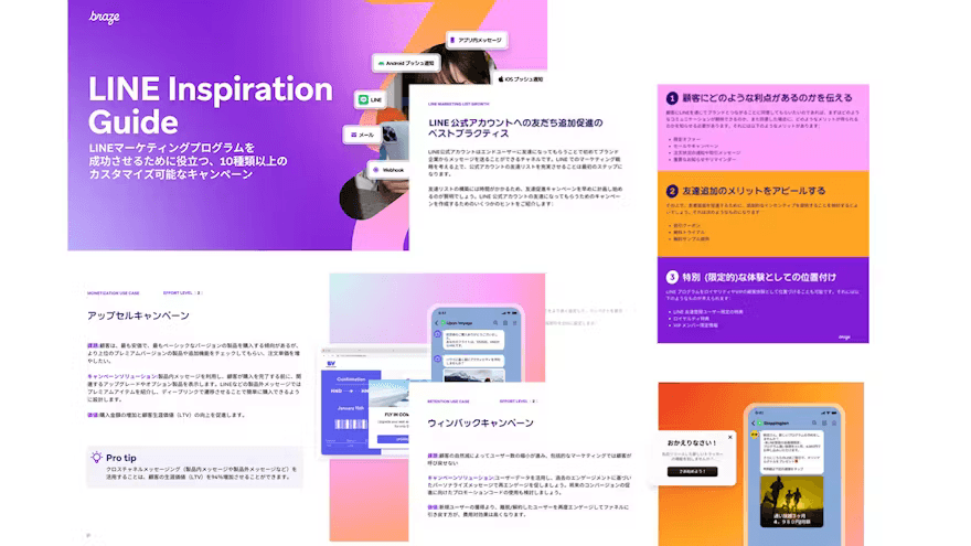 a line inspiration guide is displayed on a white background