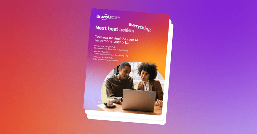 um livro intitulado próxima melhor ação usando tomada de decisão por IA para personalização