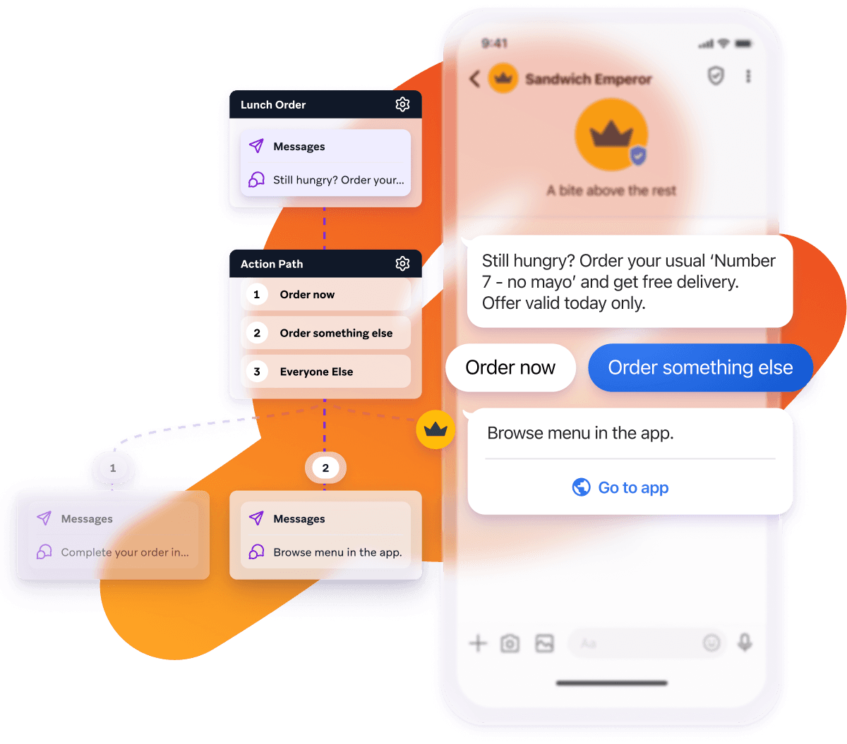 a phone with a sandwich emperor on the screen