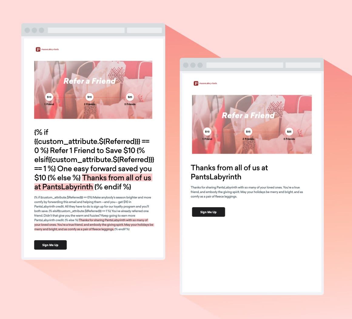 Liquid personalization using the Braze platform