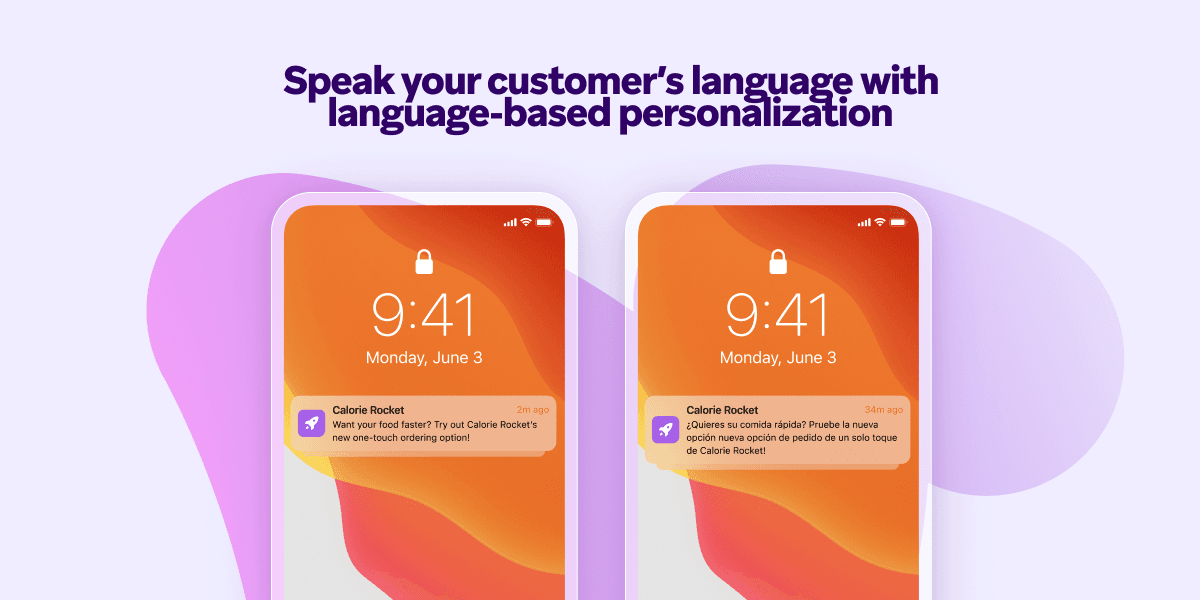 a phone that says speak your customer 's language with language-based personalization