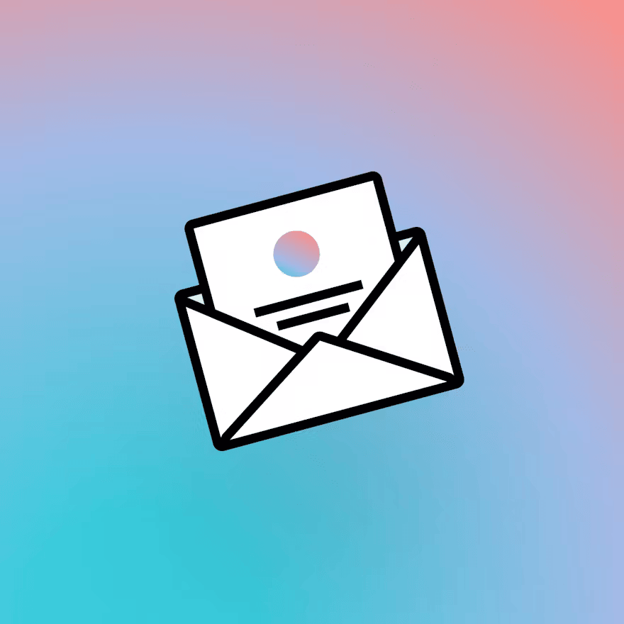 an envelope with a piece of paper inside of it