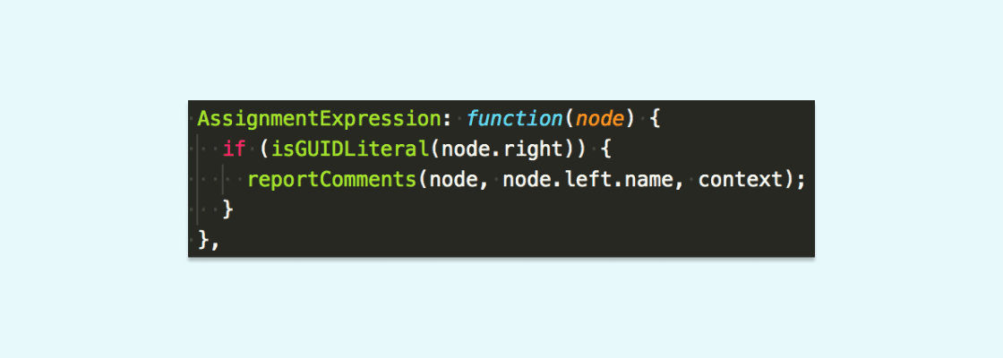 ...an AssignmentExpression is simply right and left.
