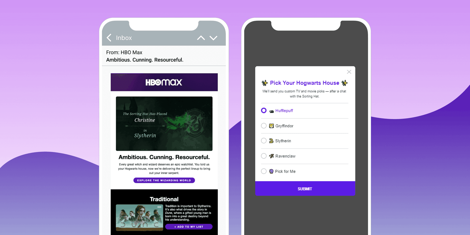 a phone with a hbo max email on it