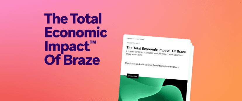Report cover for "The Total Economic Impact of Braze," a Forrester study.