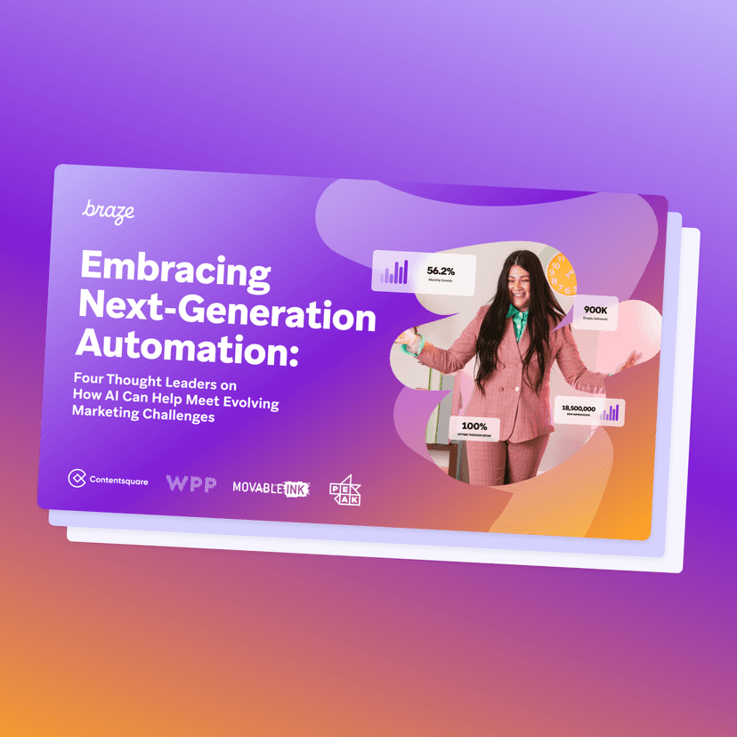 a poster for braze embracing next generation automation