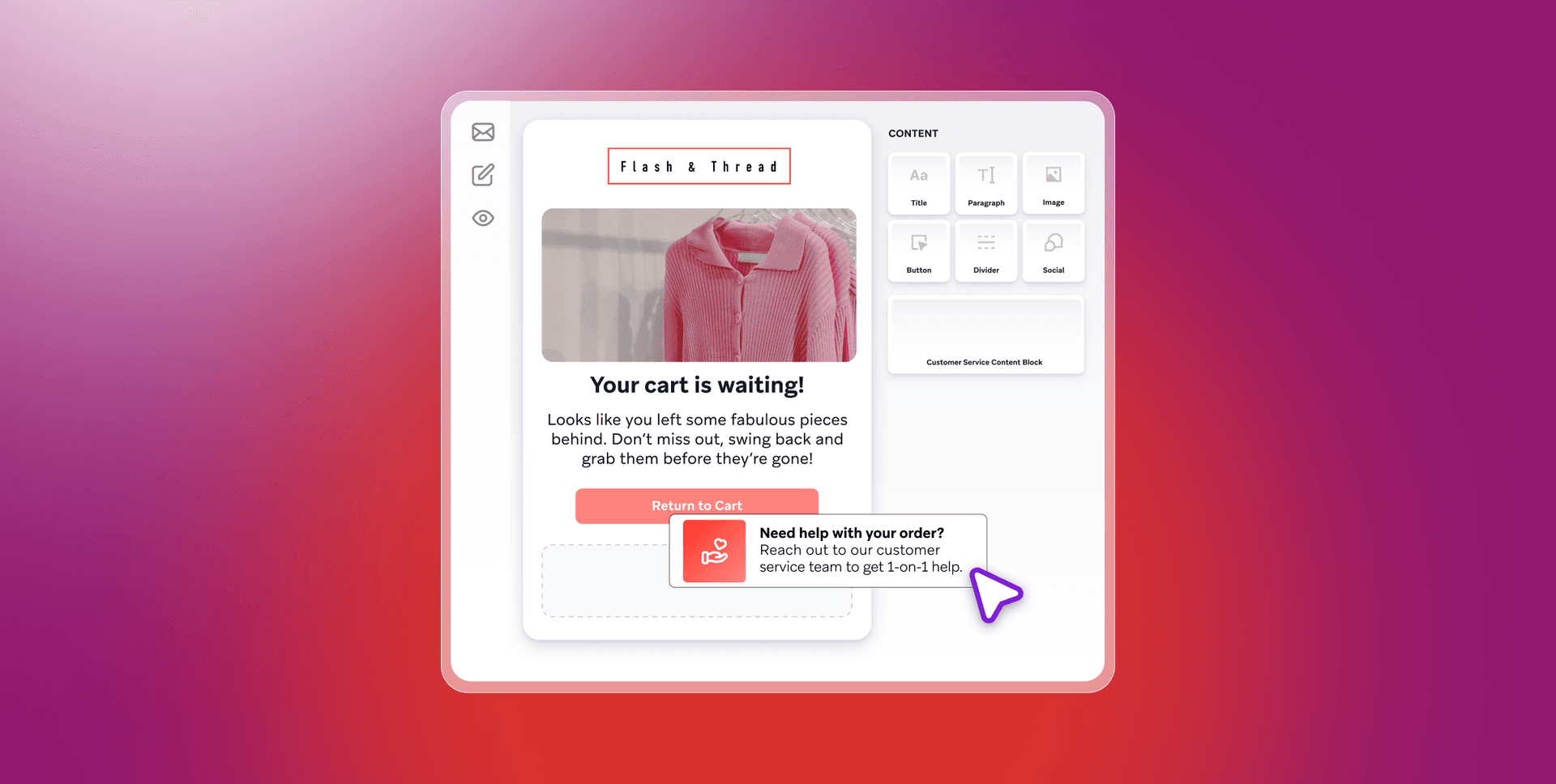 a screen shot of a website that says your cart is waiting