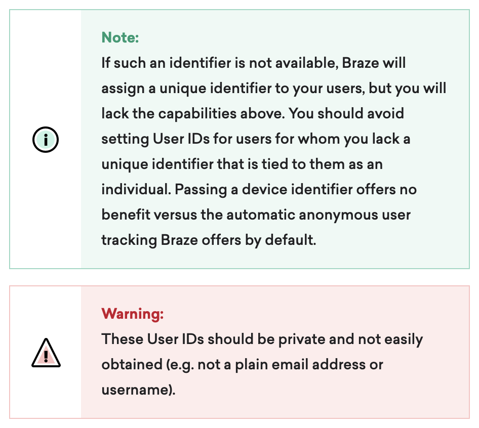 An example of two alerts next to each other, which you should avoid.