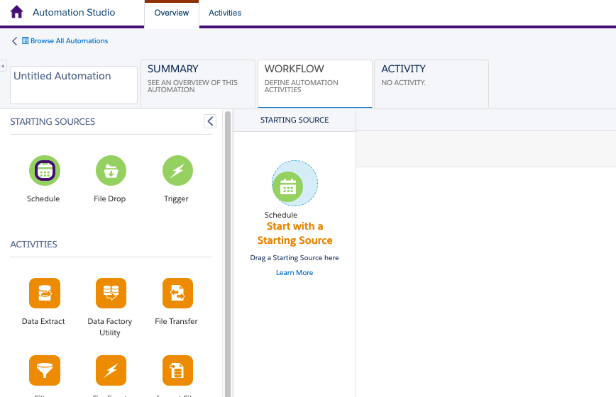 "Schedule" as the starting source of a Journey.