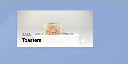 An image message promoting a toaster sale.