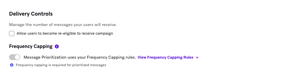 An example of a frequency capping rule.