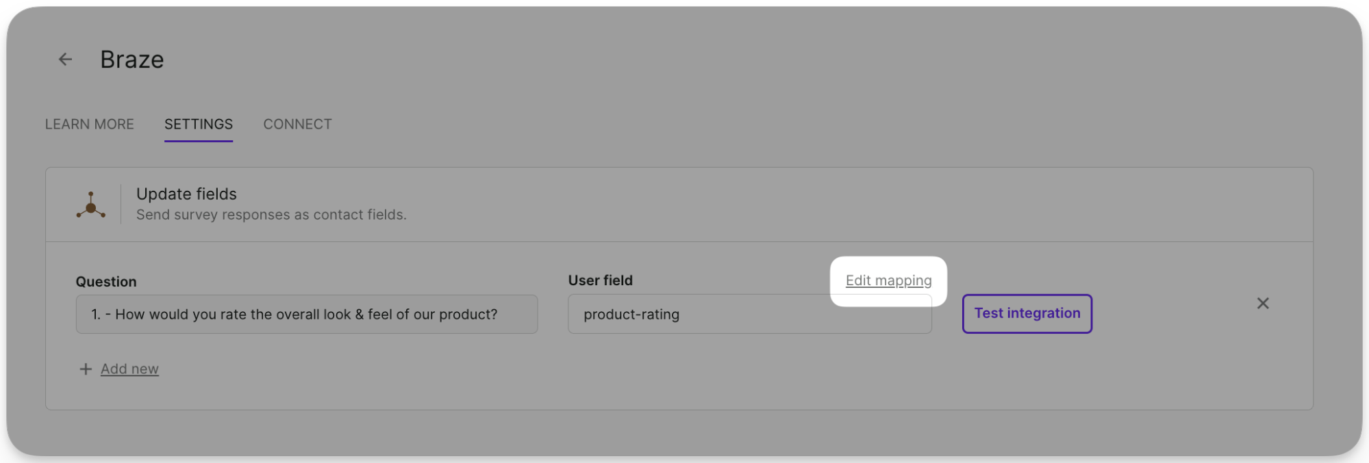 Survey response as an attribute value