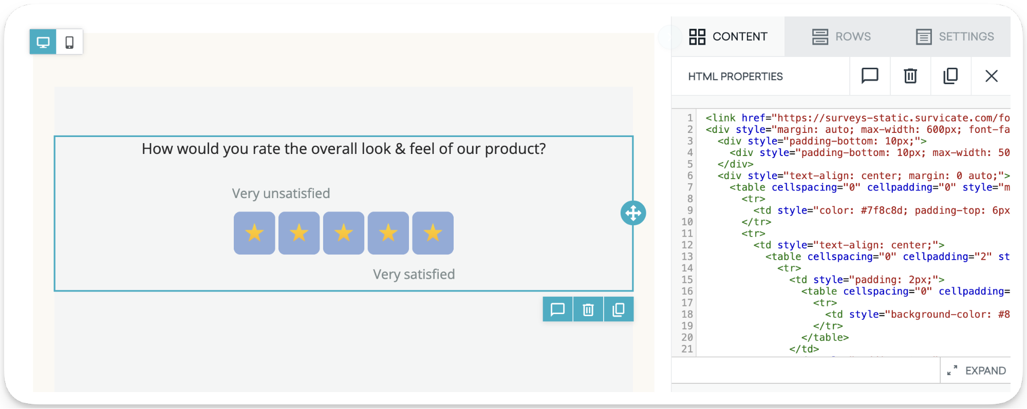 Replace the code with the one you've copied from your Survicate survey