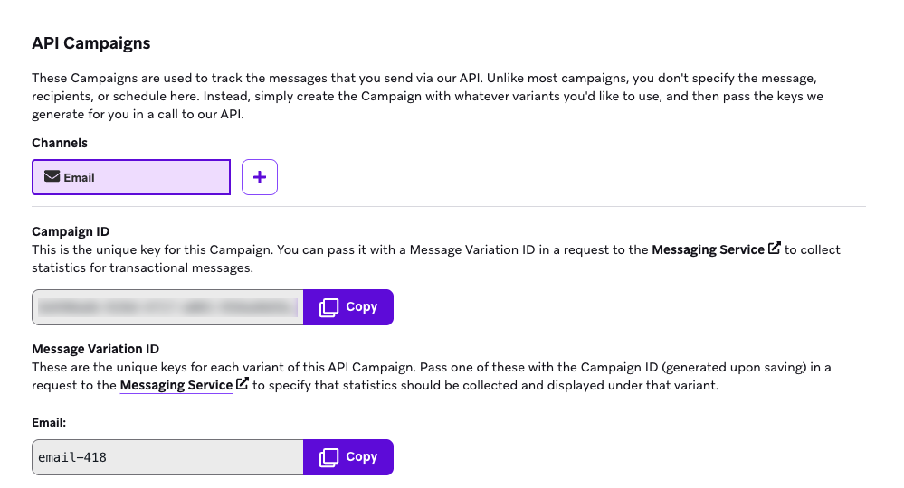 Un exemple d'envoi de messages ID à copier-coller.