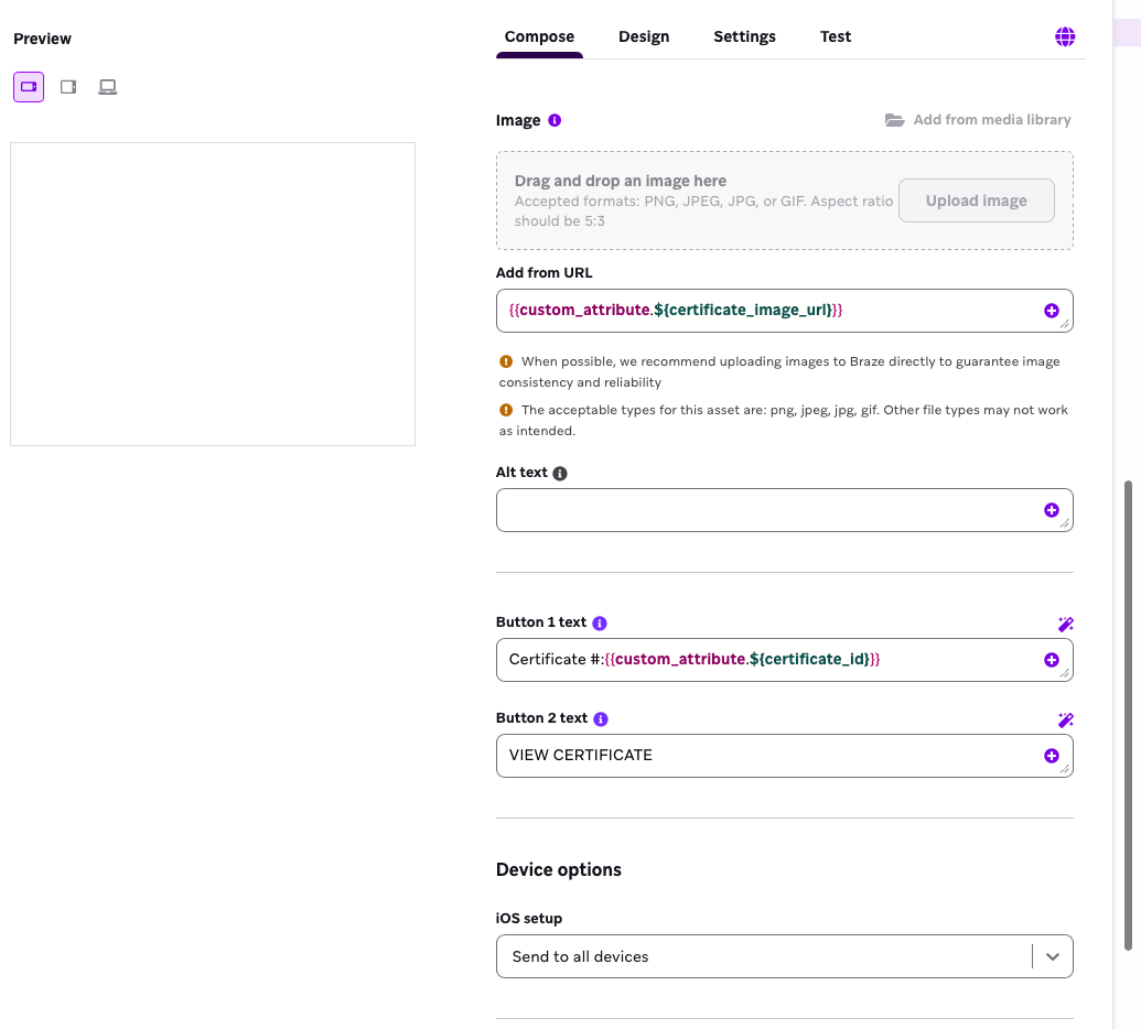 DOTS.ECO la section de composition des messages.