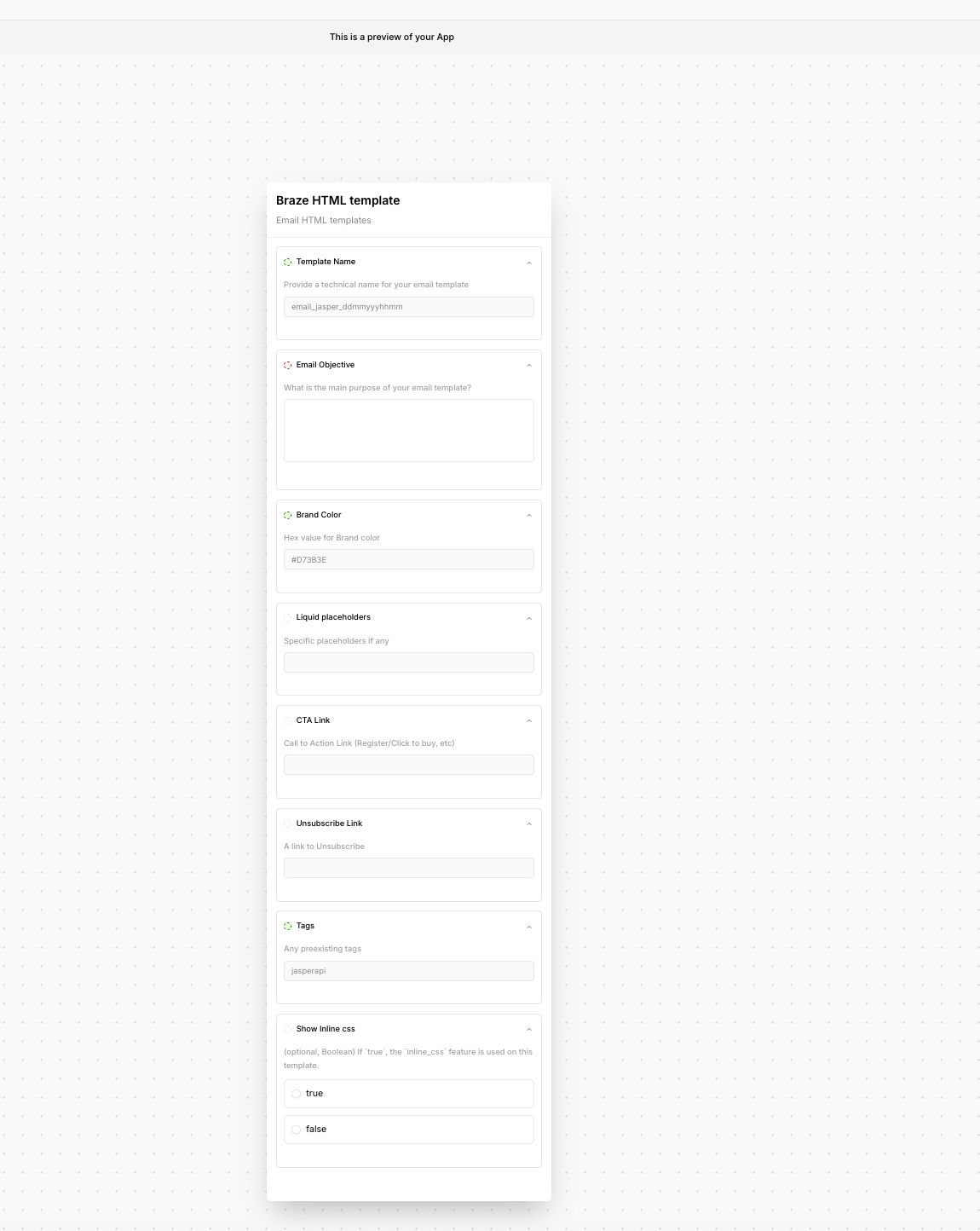 Application personnalisée de Jasper Braze.
