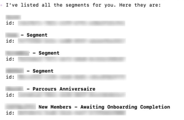 利用可能なBraze機能は? Gemini CLIで質問され、回答されています。