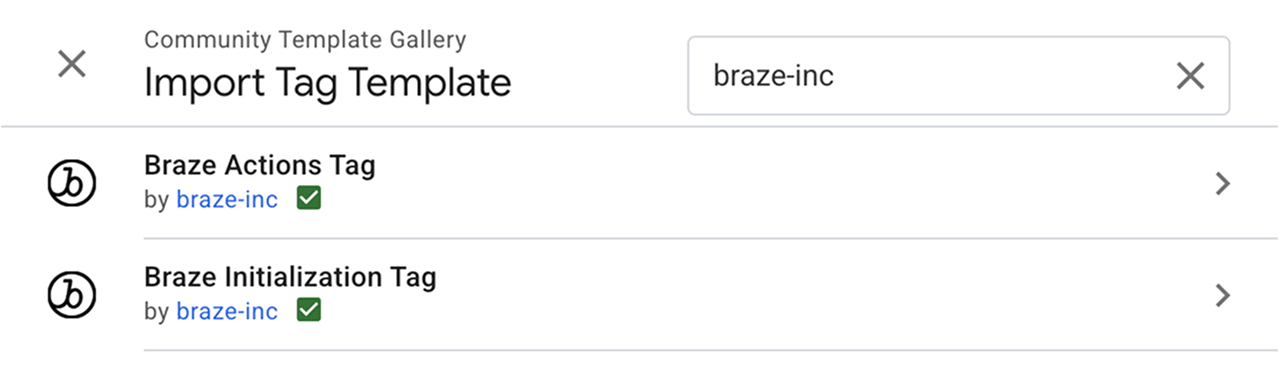 さまざまな'braze-inc' テンプレートs.