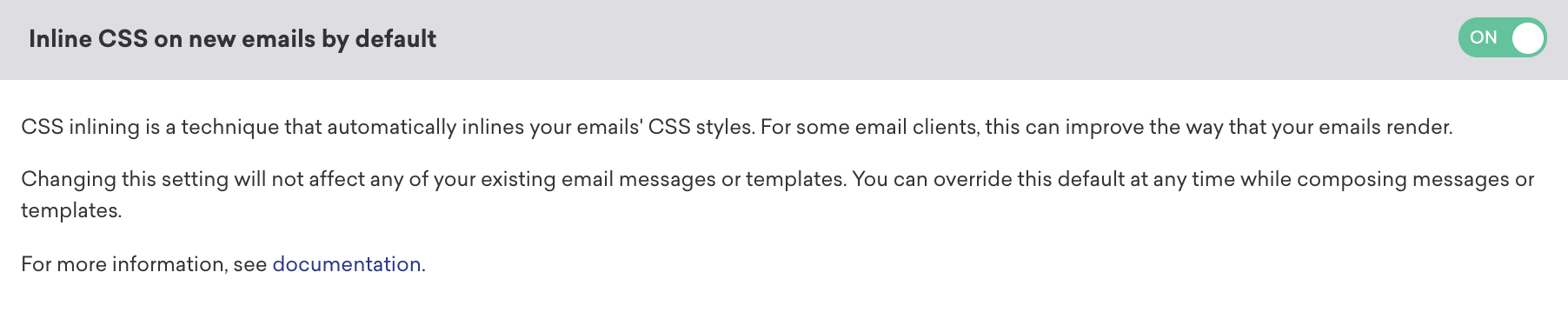 メール設定にあるデフォルトの新着メールの CSS のインライン