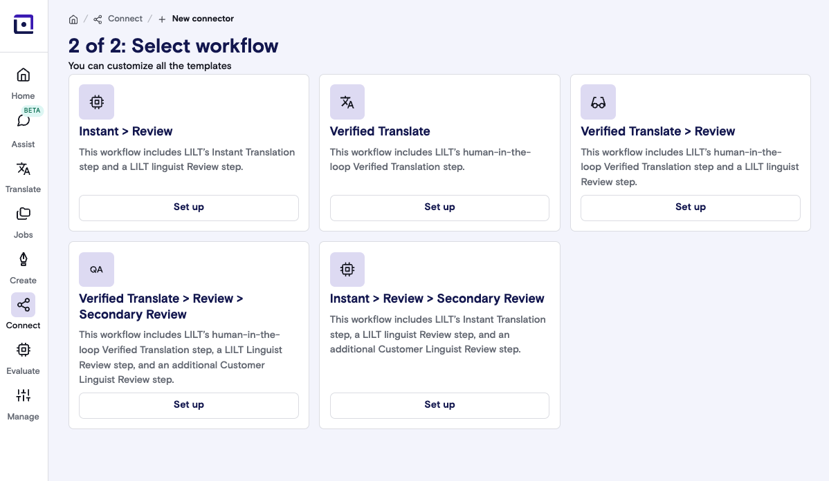 LILT의 Braze 워크플로.