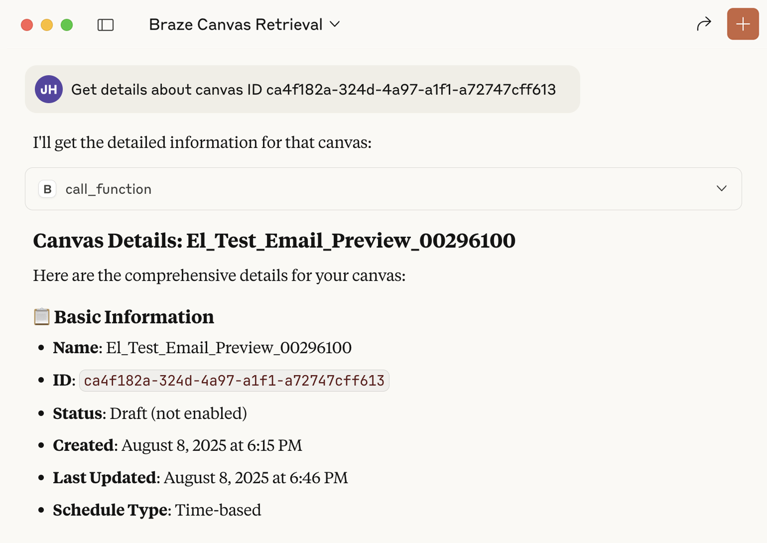'캔버스 ID에 대한 세부정보 가져오기'가 클로드에서 질문되고 답변됩니다.