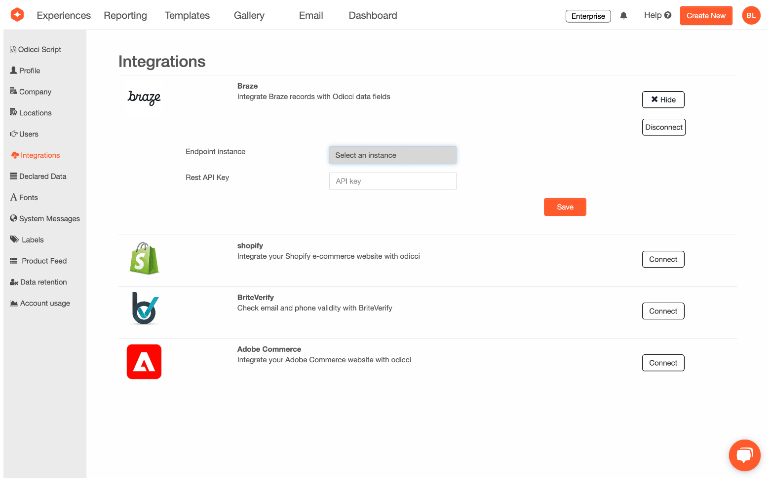 Connect Braze Integration