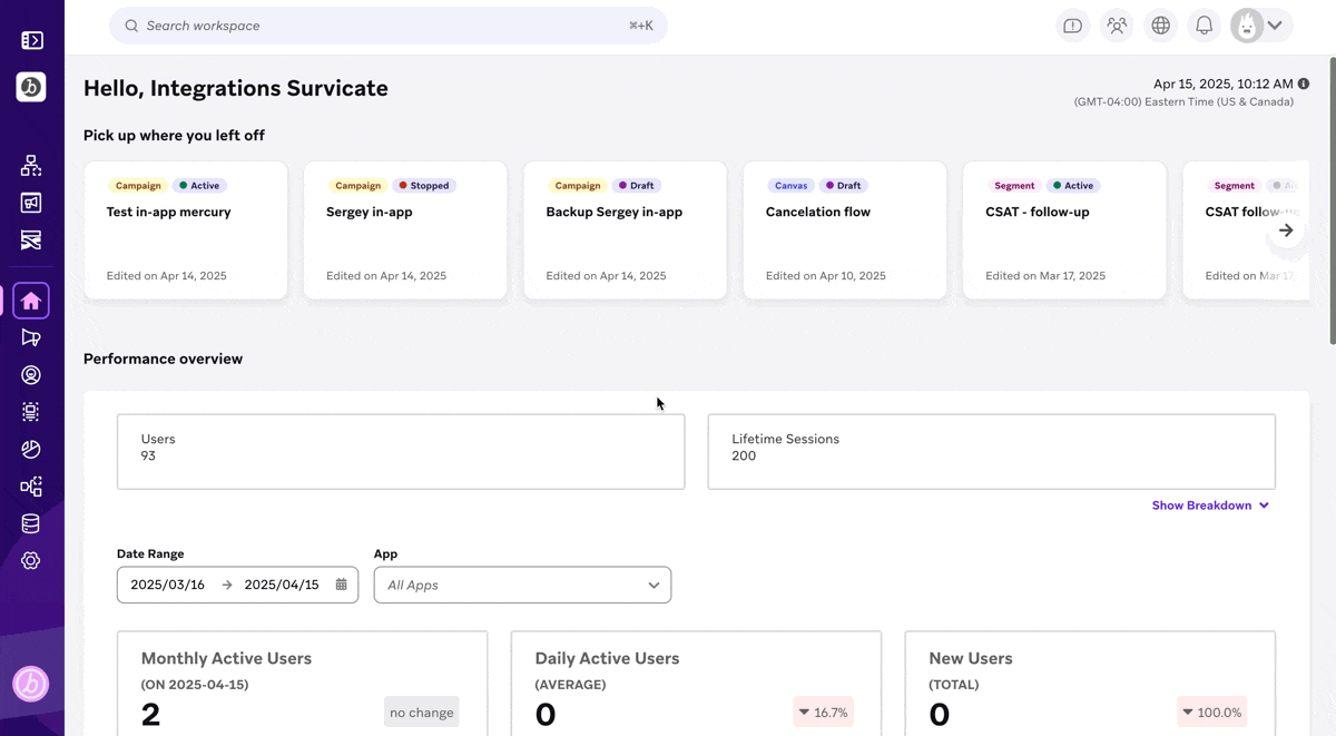 Braze 인앱 메시지 설문조사 시작하기