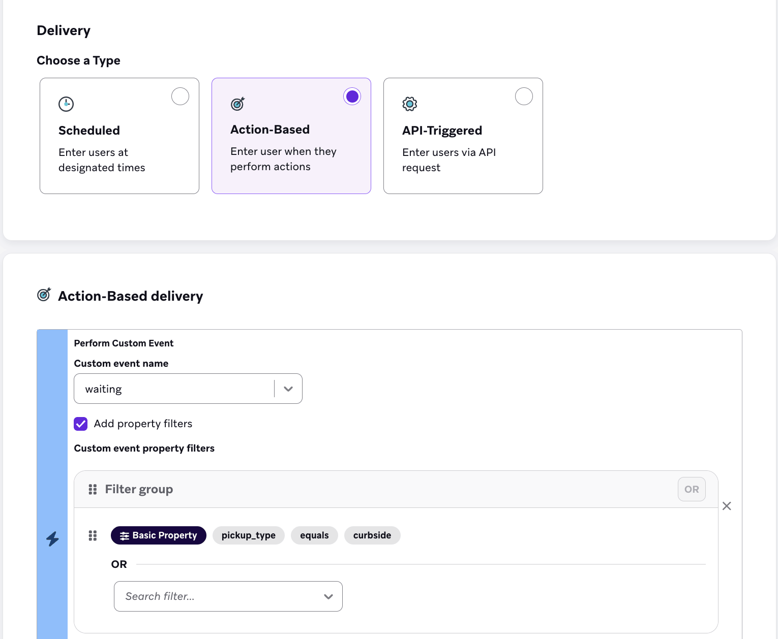Disparar um alerta quando um cliente entra em uma área virtual de retirada