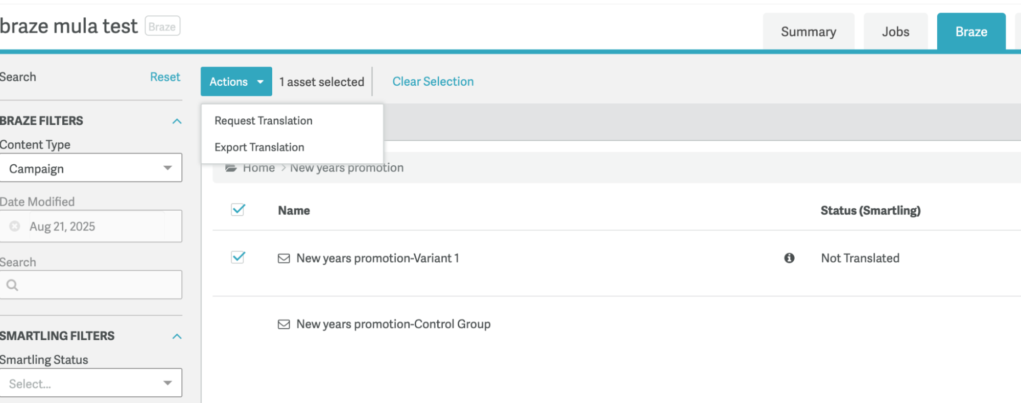 Solicitar traduções.