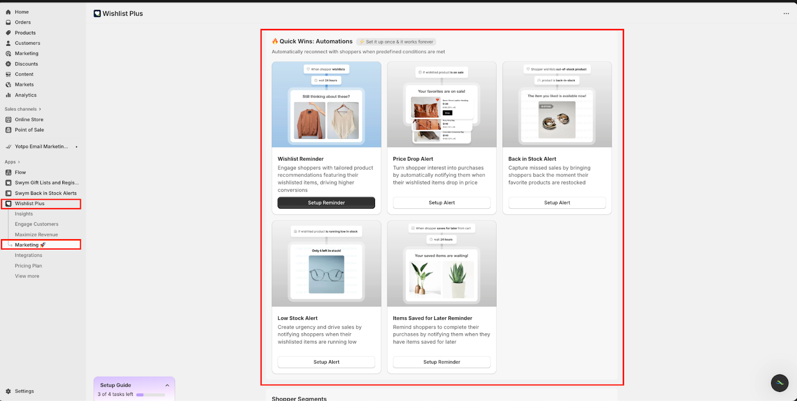 Eventos a serem assinados.